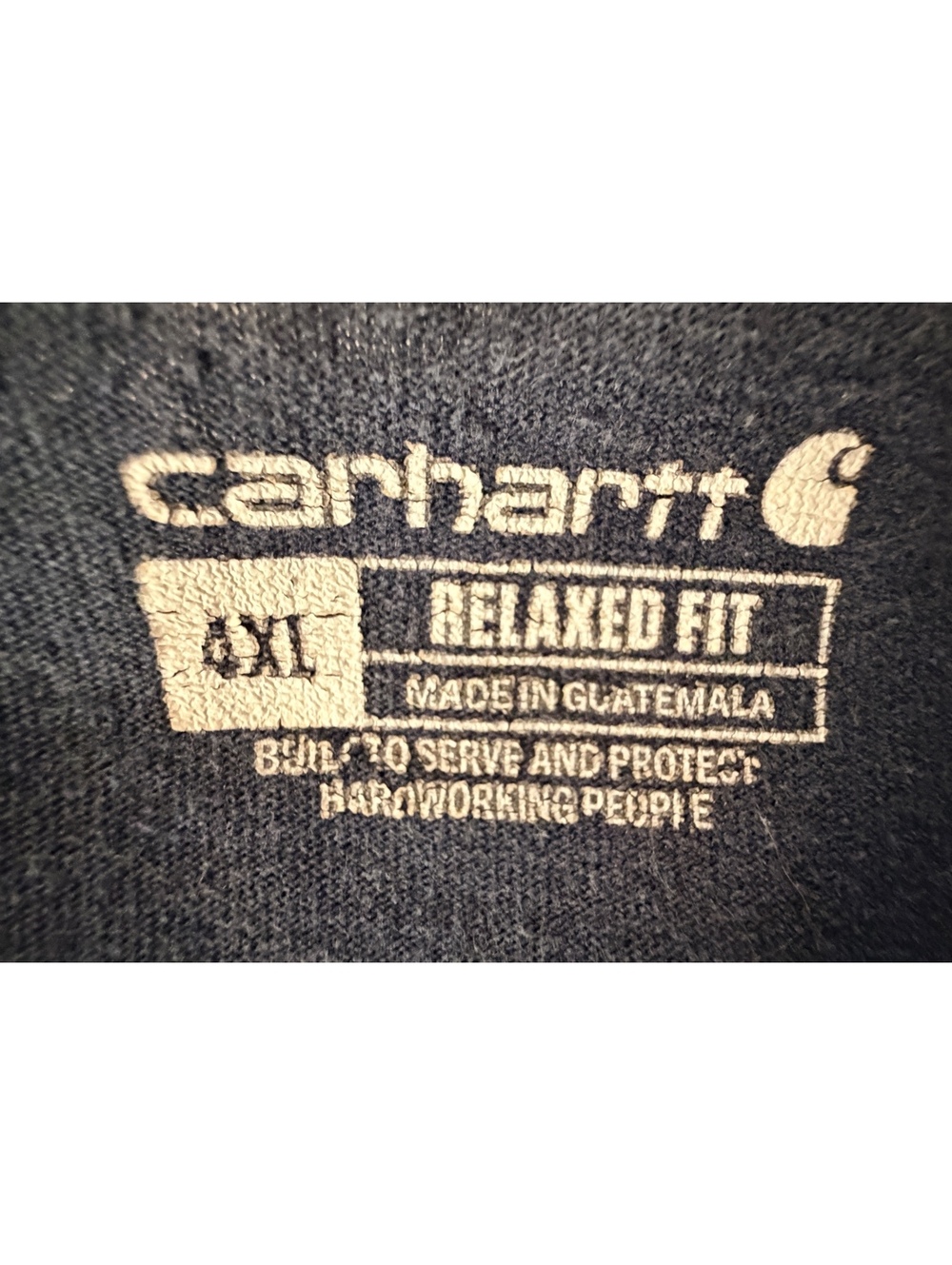 Carhartt Relaxed Fit Navy Blue Pocket T-Shirt Size 4XL Mens - Picture 5 of 5
